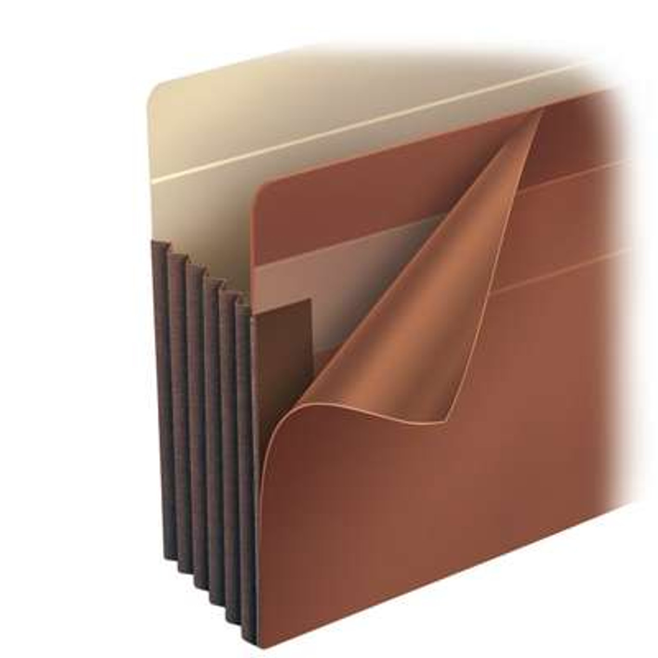 Smead TUFF End Tab File Pockets, Extra Wide Letter Size, 5-1/4" Expansion, Reinforced Tab, 10/Box