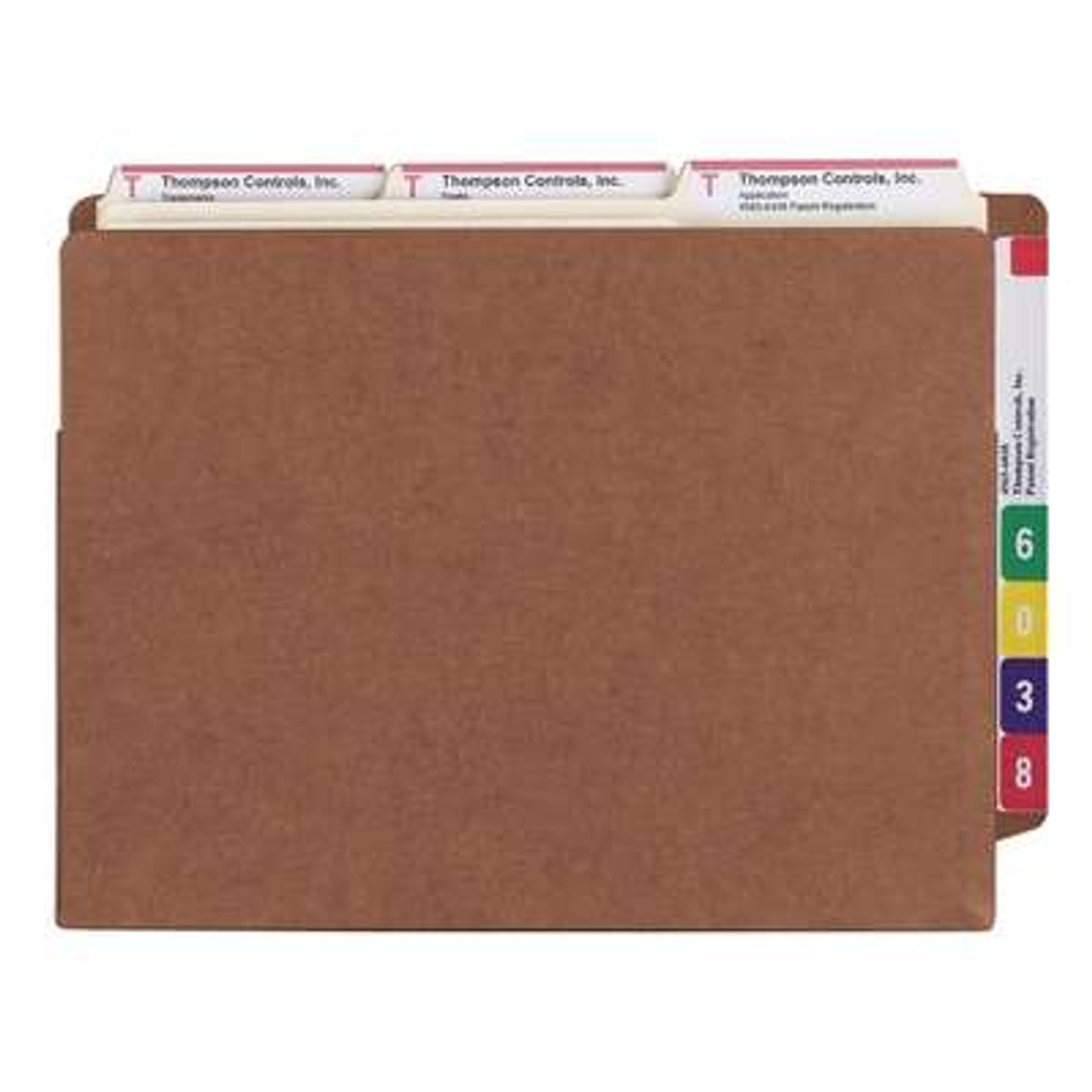 Smead TUFF End Tab File Pockets, Extra Wide Letter Size, 5-1/4" Expansion, Reinforced Tab, 10/Box