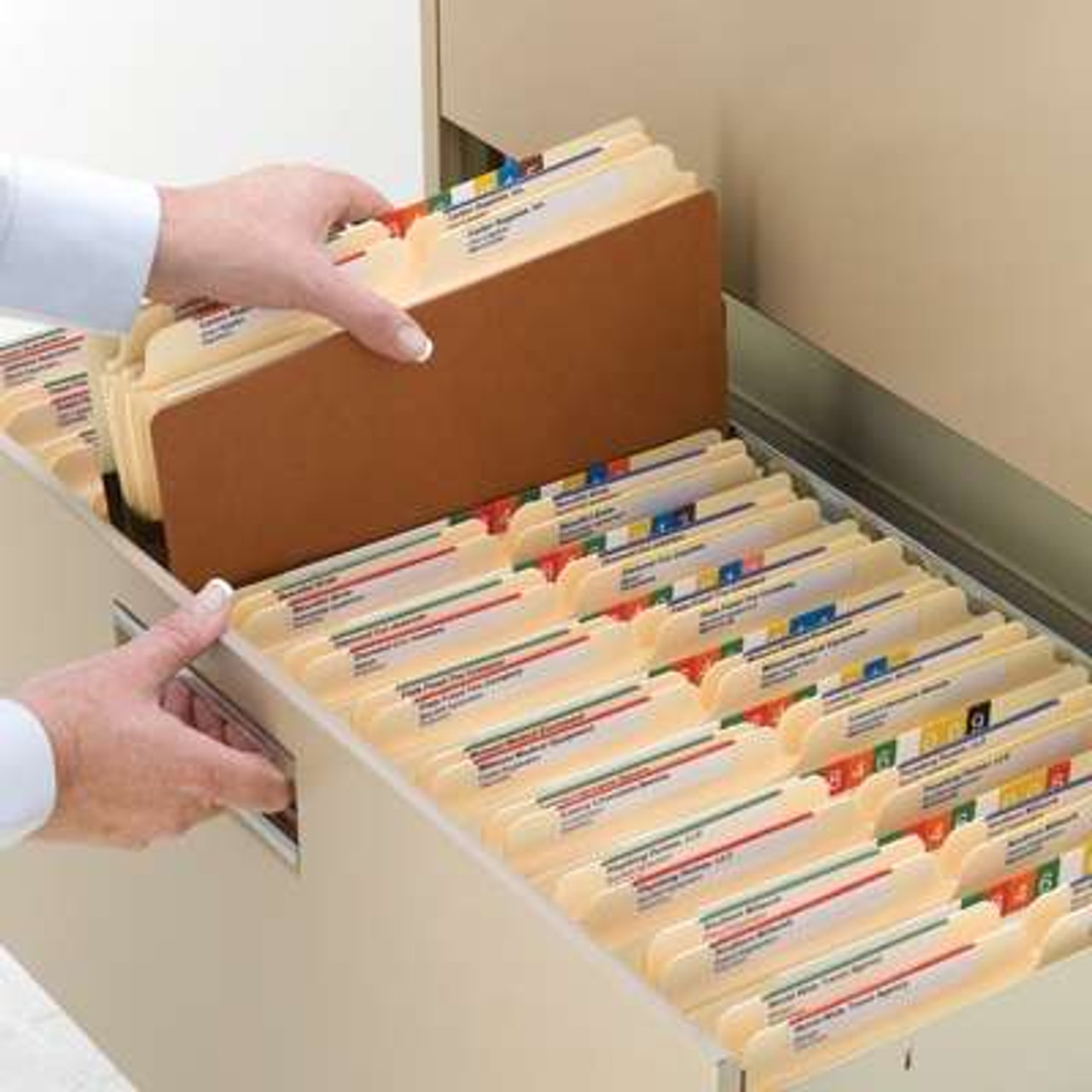 Smead File Pocket, Straight-Cut Tab, 1-3/4" Exp, Letter Size, Redrope, 50 /Box