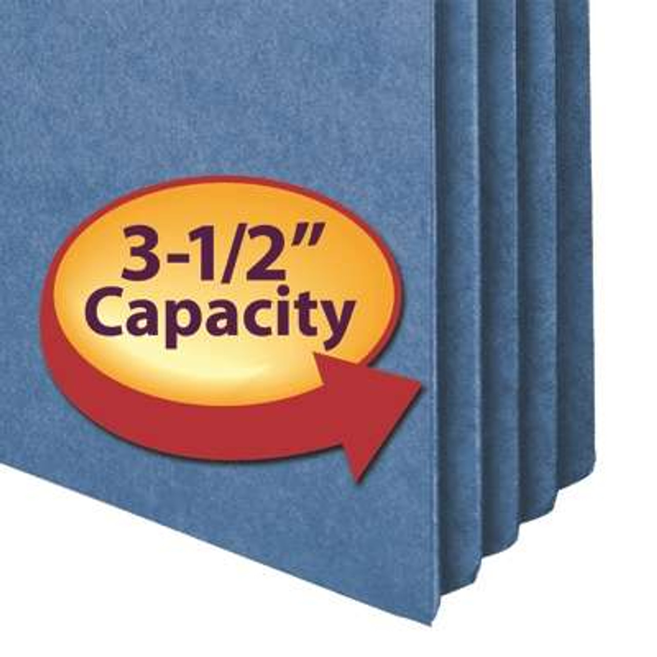Smead File Pockets, Straight-Cut Tab, 3-1/2" Expansion, Letter Size, Assorted Colors, 25/Box