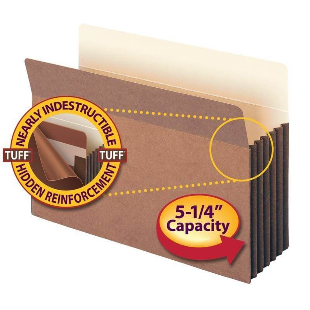 Smead TUFF File Pockets, Legal Size, 5-1/4" Expansion, 10/Box