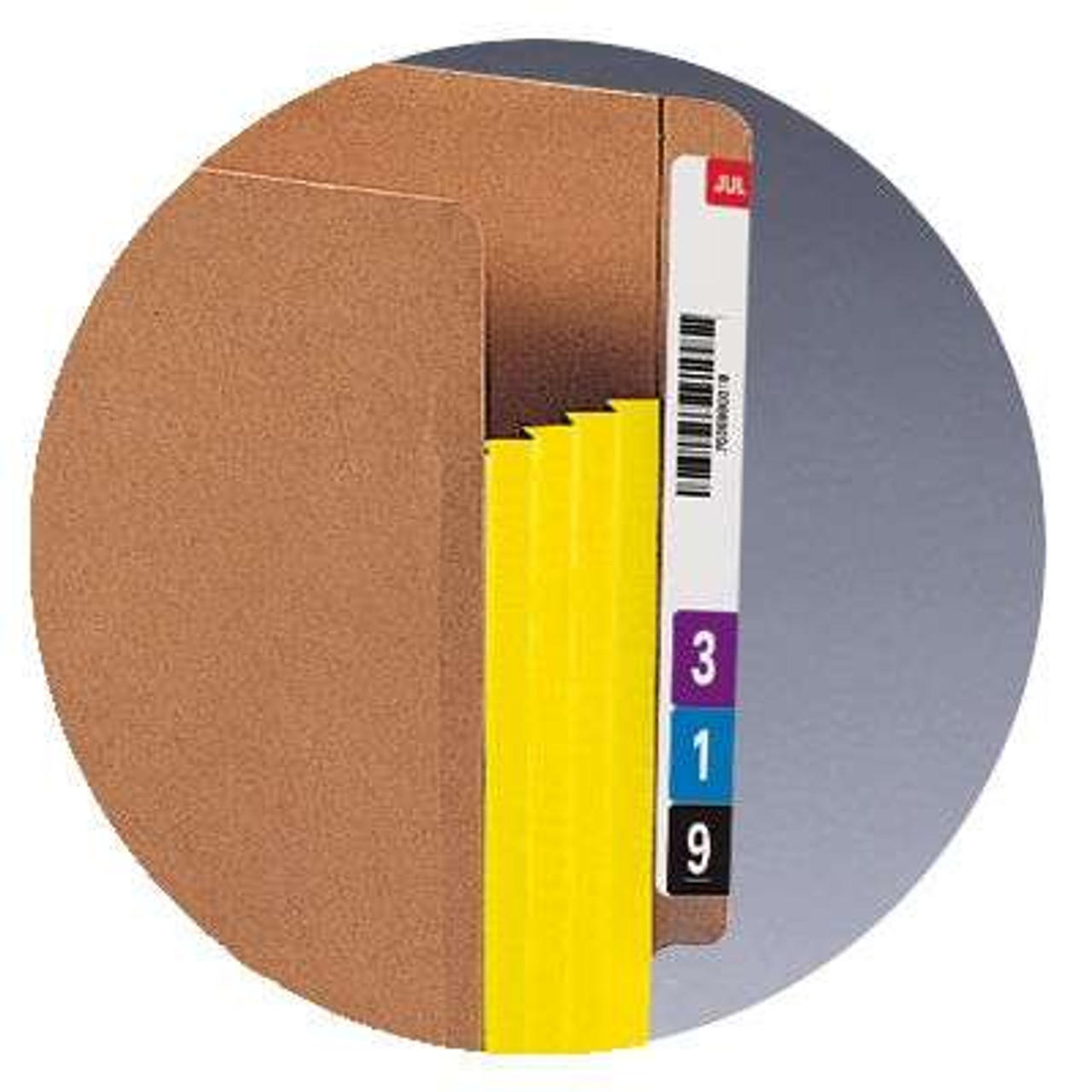 Smead End Tab File Pockets, Extra Wide Legal Size, 3-1/2" Expansion, Redrope with Yellow Gusset, 10/Box