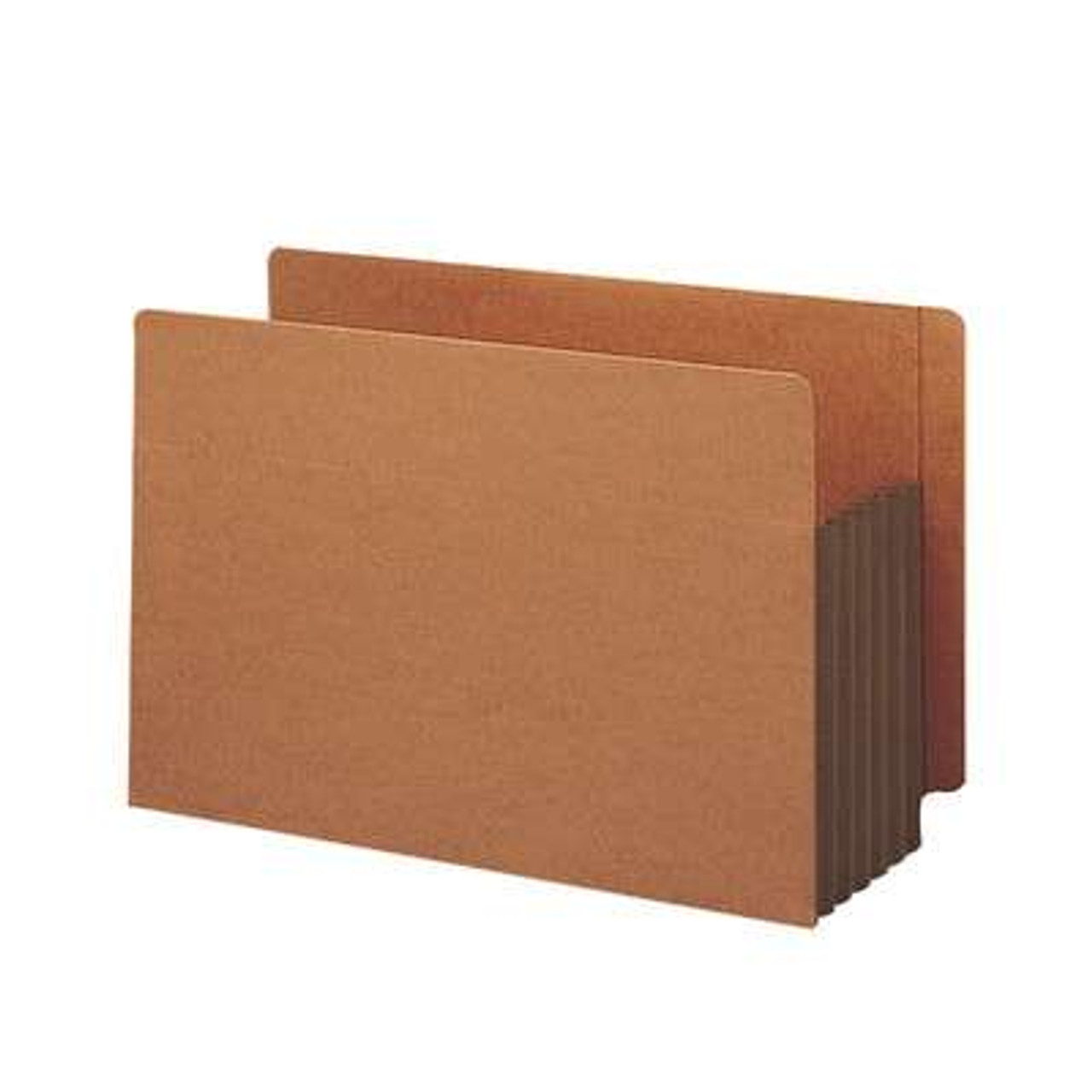 Smead End Tab File Pockets, Extra Wide Legal Size, 5-1/4" Expansion, Redrope with Brown Gusset, 10/Box