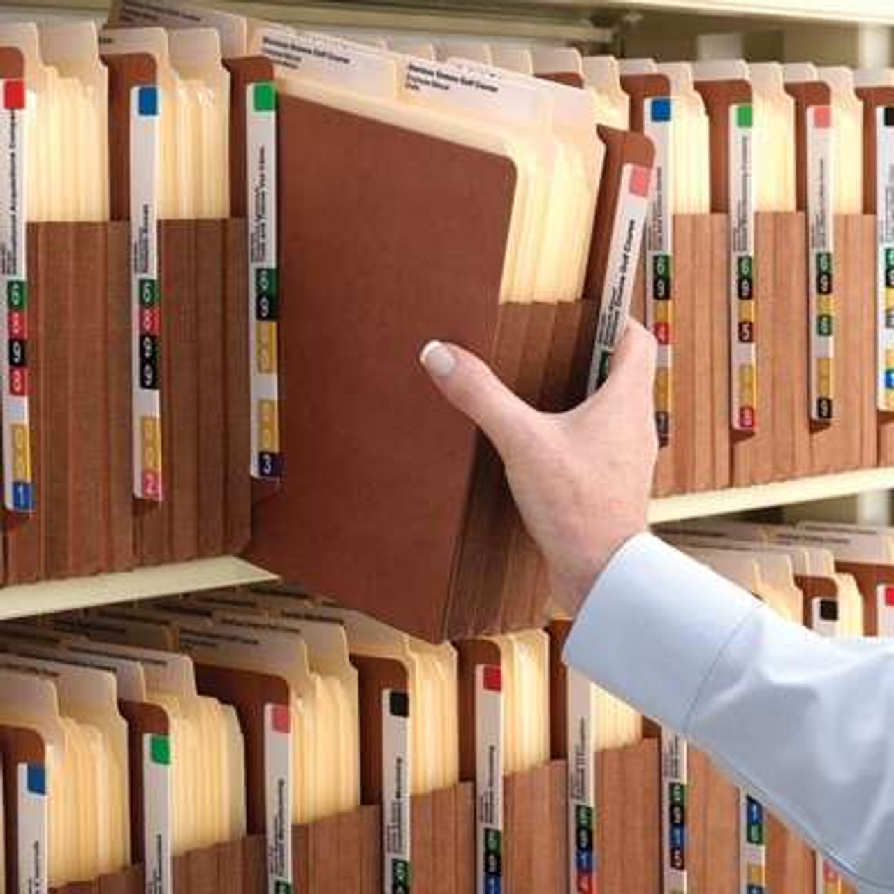 Smead TUFF End Tab File Pockets, Extra Wide Legal Size, 5-1/4" Expansion, Reinforced Tab, 10/Box