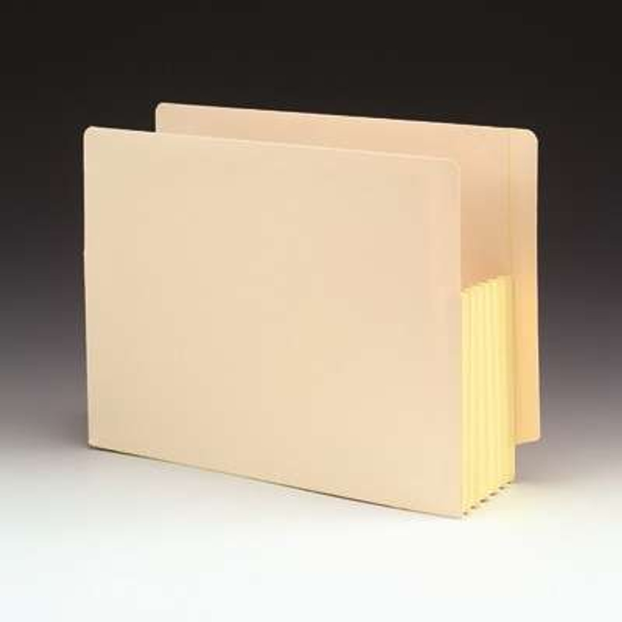 Smead End Tab File Pockets, Letter Size, 5-1/4" Expansion, Manilla Gusset, Reinforced Straight-Cut Tab, 10/Box