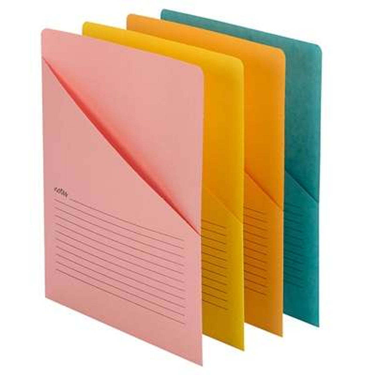 Smead Notes Slash Jackets, Letter Size, Assorted Colors, 12/Pack
