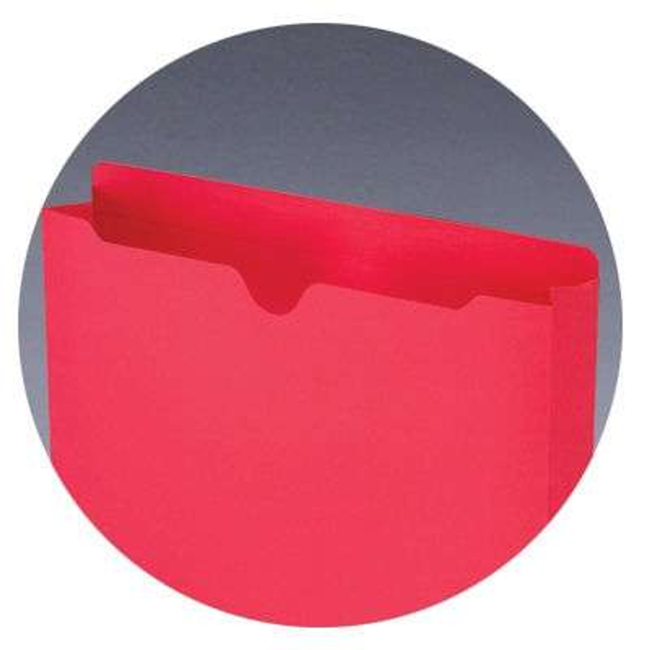 Smead File Folders Jackets, Reinforced Tab, 2" Exp, Letter Size, Red, 50/Box