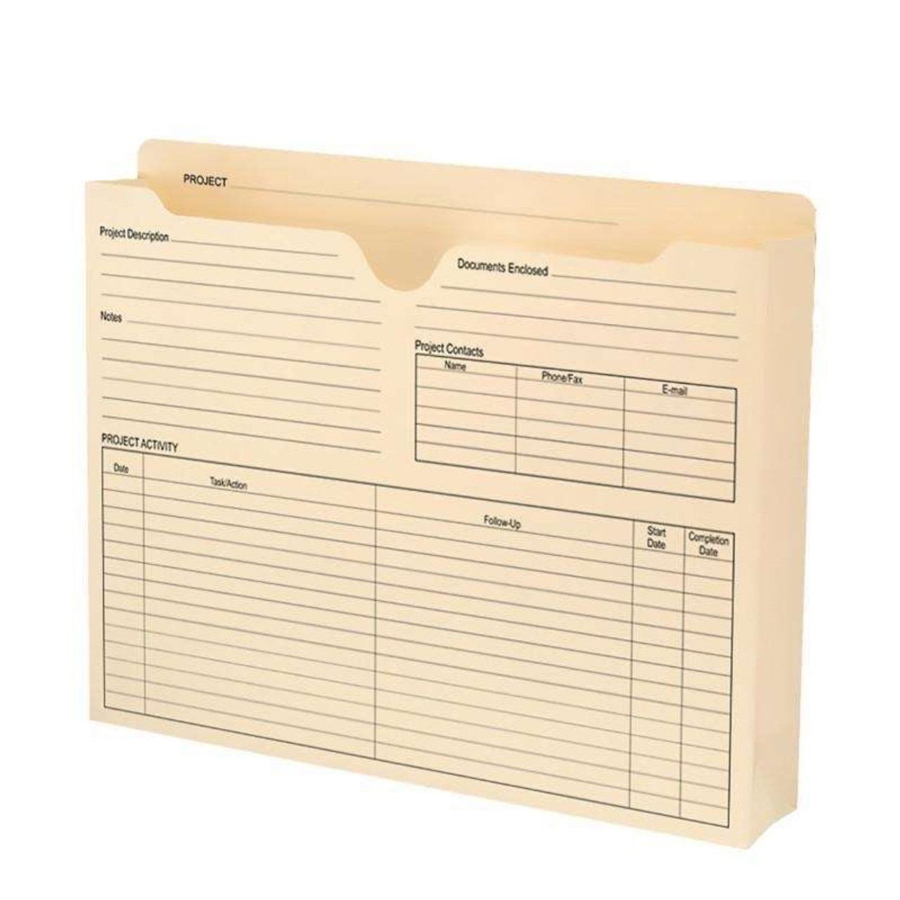Smead Project File Jacket, Straight-Cut Tab, Preprinted (75622)