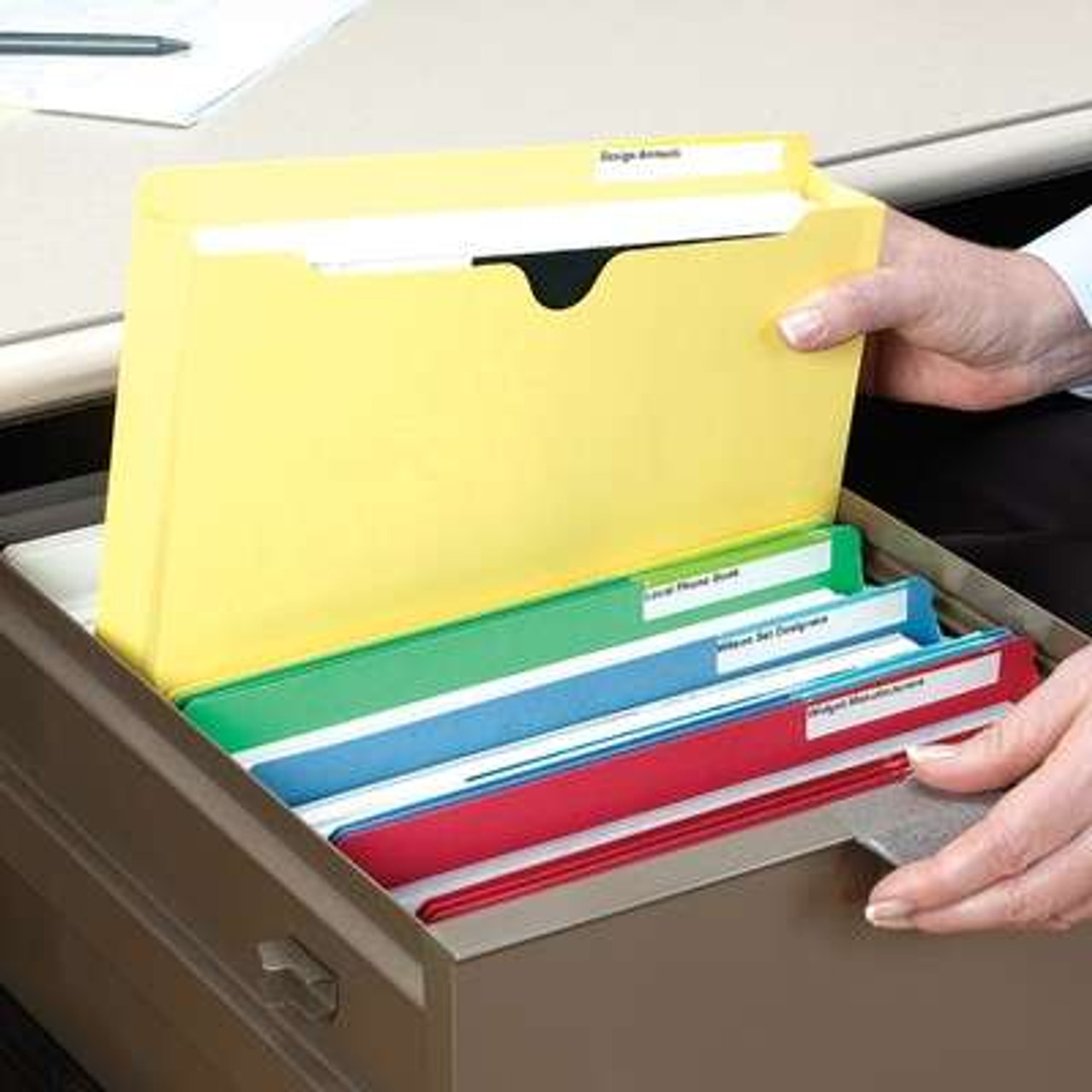 Smead File Folders Jackets, Reinforced Tab, 2" Exp, Letter Size, Assorted, 10/Pack
