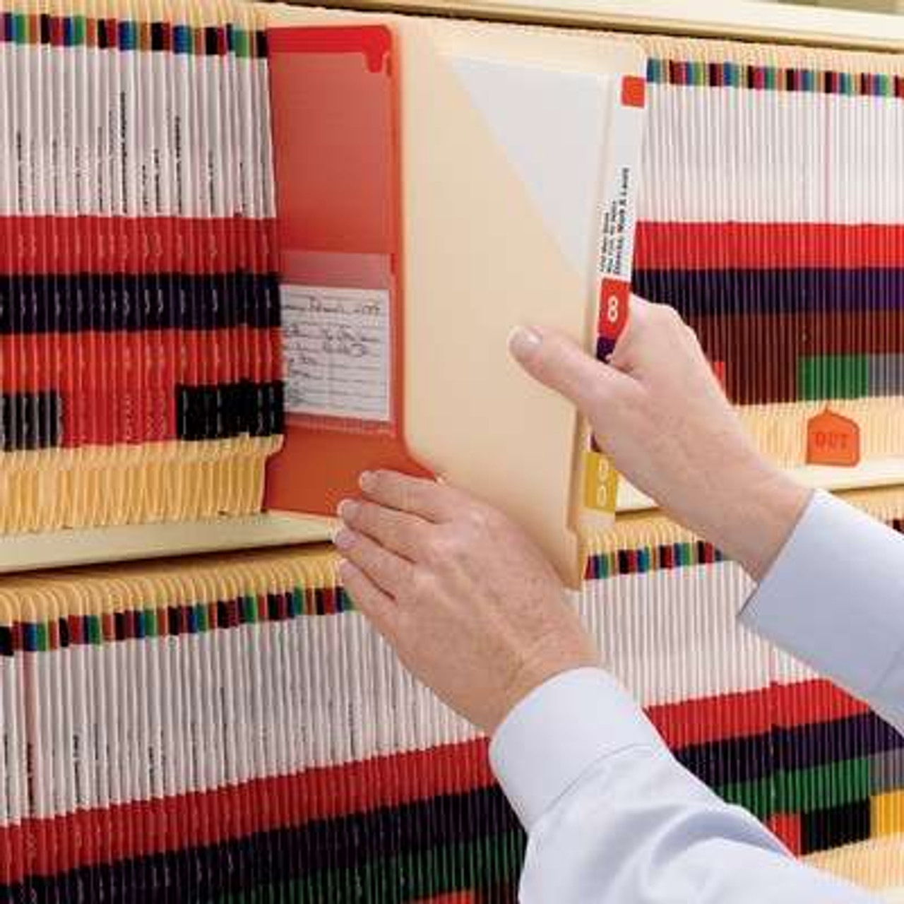 End Tab File Jacket Folders, Letter Size, 11 Point, Diagonal Cut, 100/Box