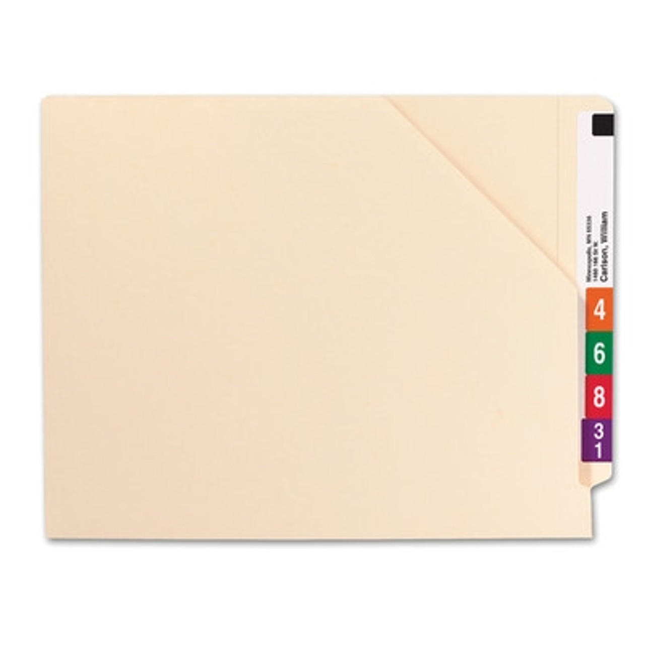 End Tab File Jacket Folders, Letter Size, 11 Point, Diagonal Cut, 100/Box