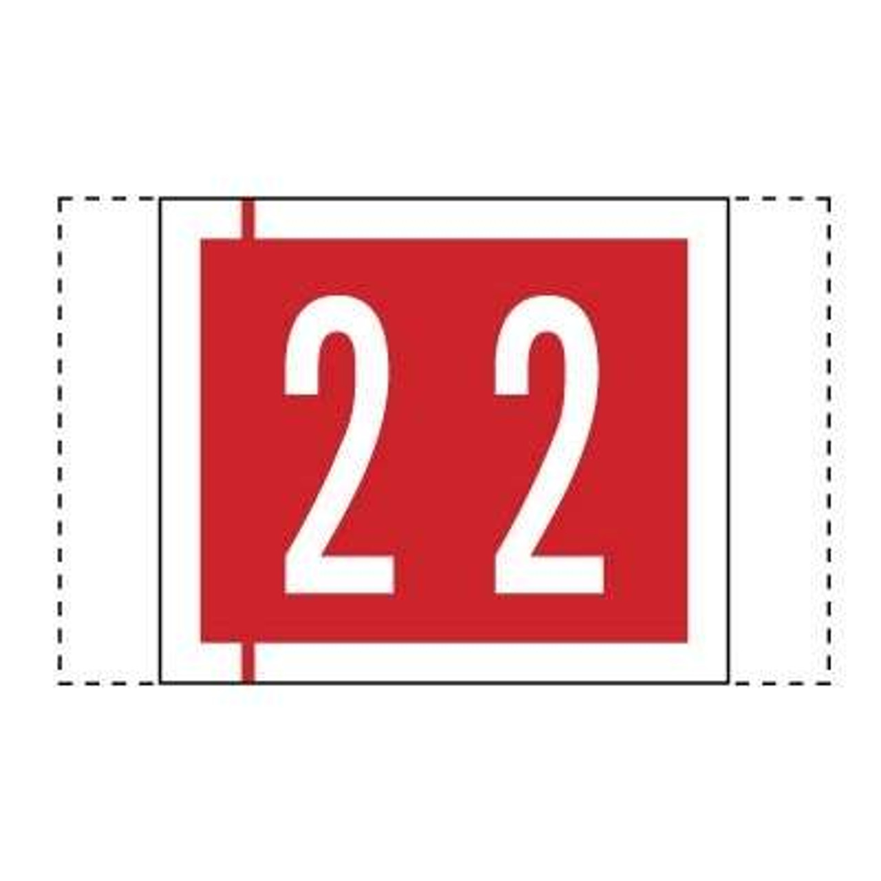 Col R Tab 11000 Label Number 2 100/Pack
