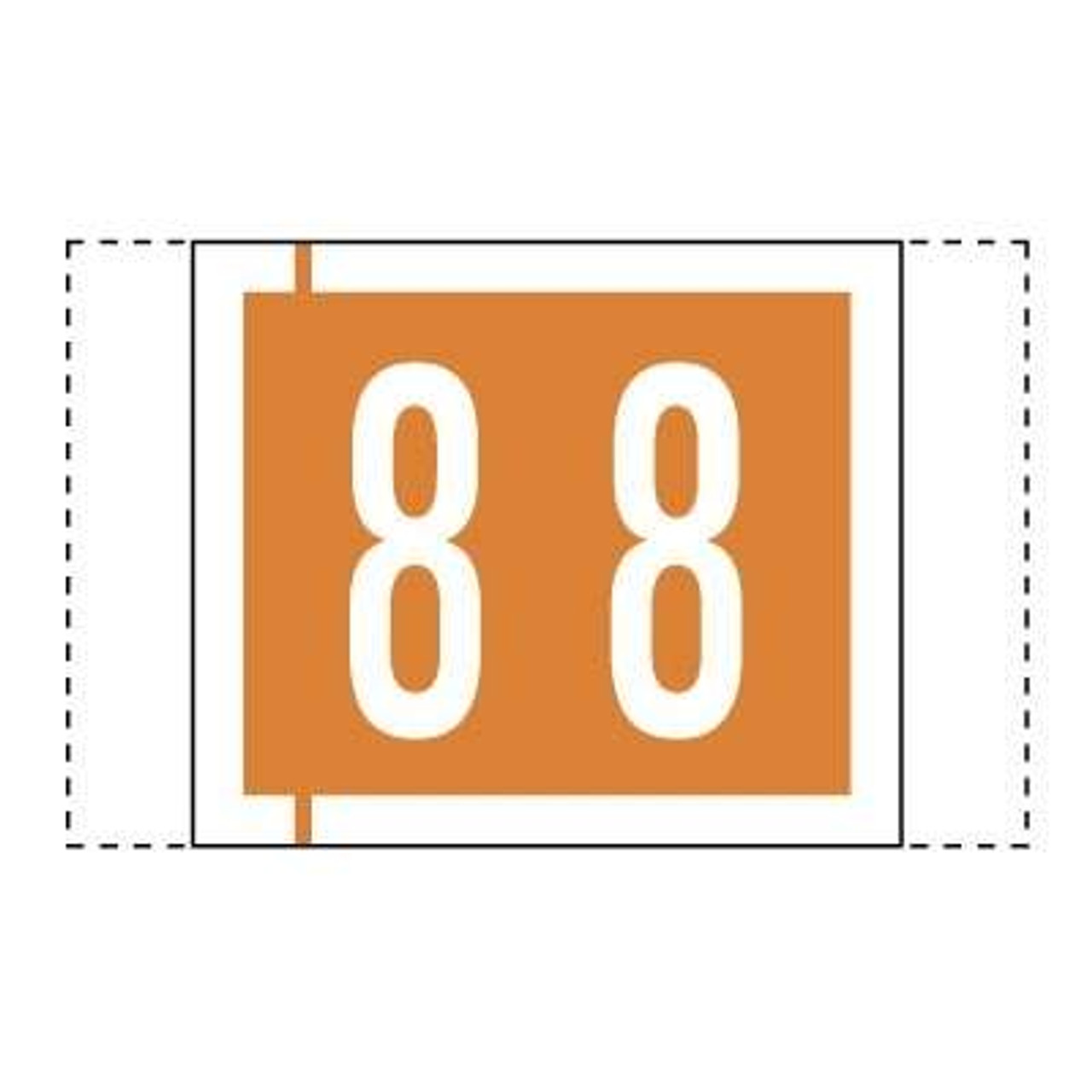 Col R Tab 81000 Label Number 8 100/Pack