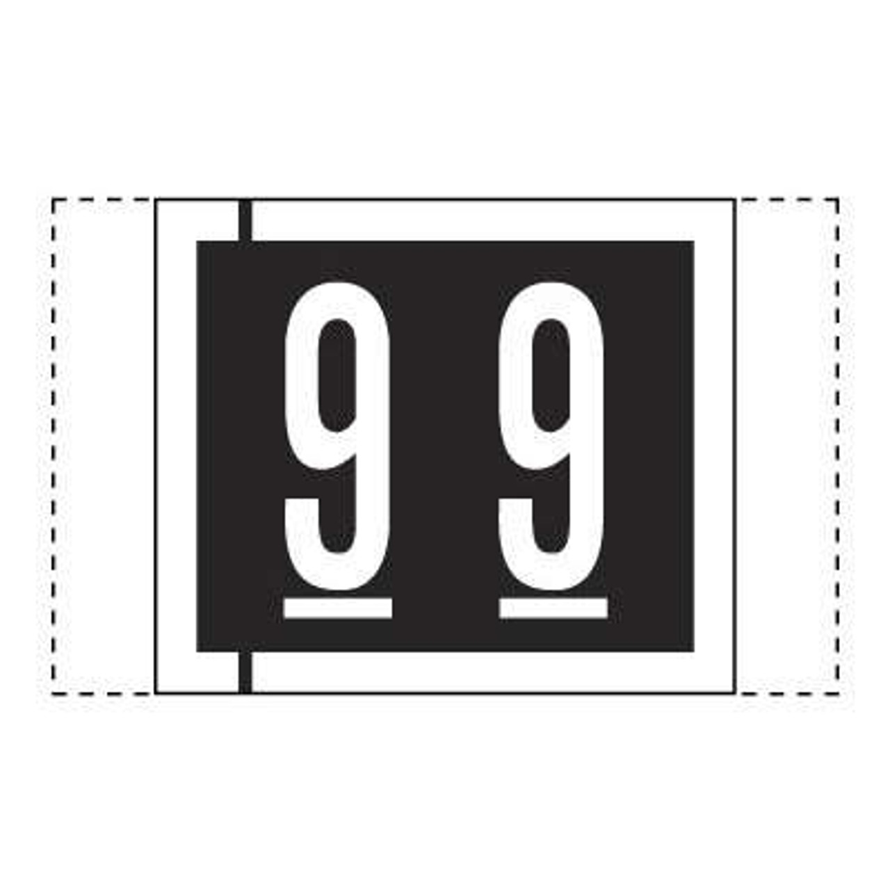 Col R Tab 81000 Label Number 9 100/Pack