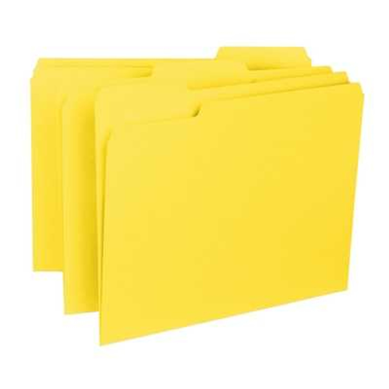 Smead Interior File Folders, 1/3-Cut Tab, Letter Size, Yellow, 100/Box