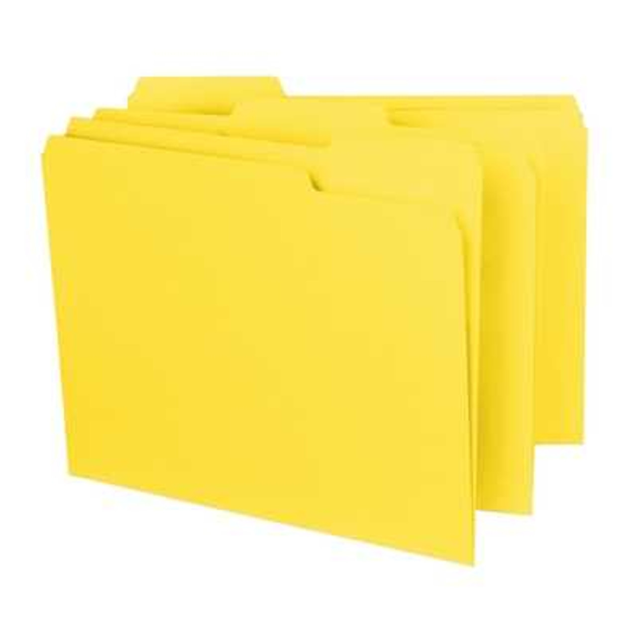 Smead Interior File Folders, 1/3-Cut Tab, Letter Size, Yellow, 100/Box