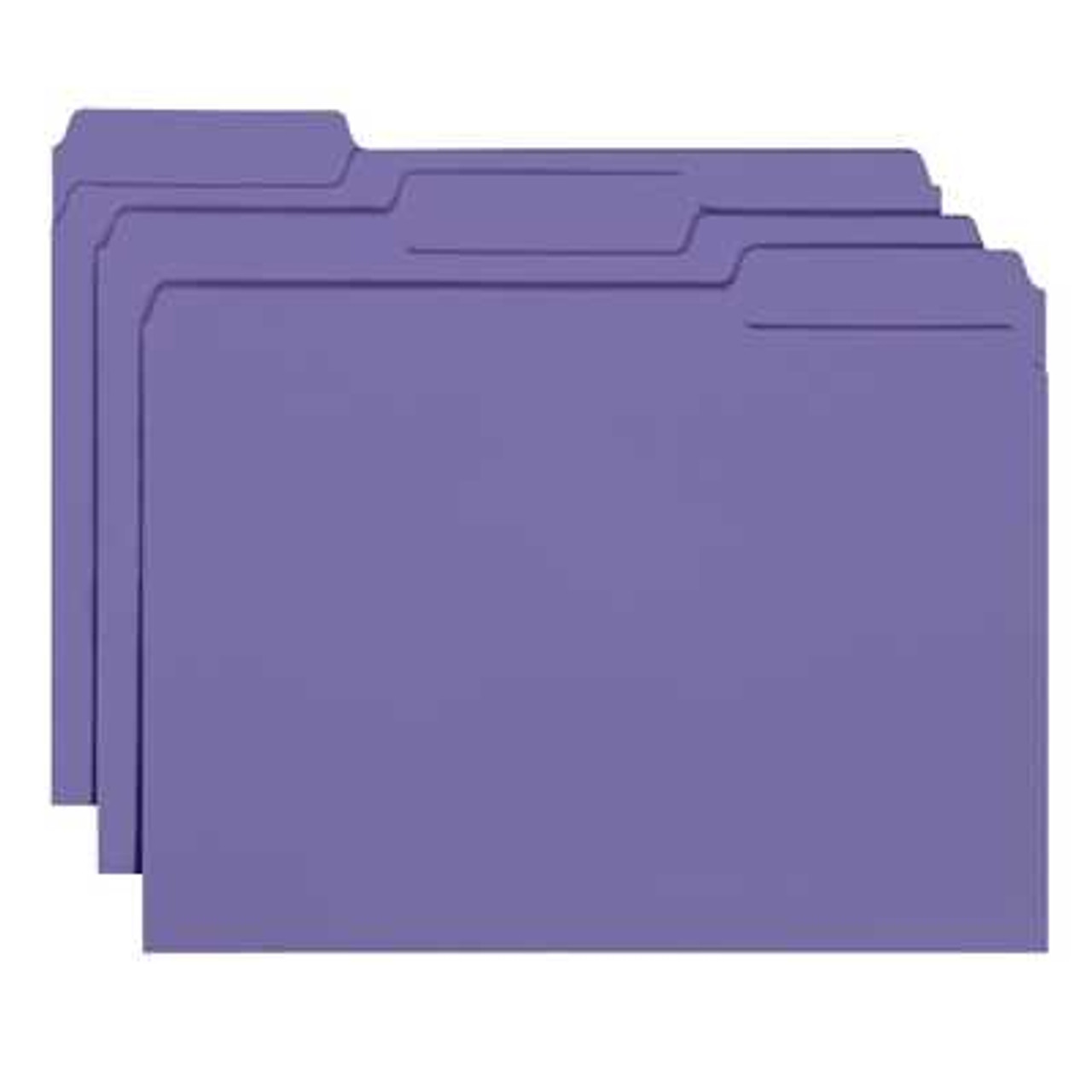 Smead Interior File Folder, 1/3-Cut Tab, Letter Size, Purple, (10283)