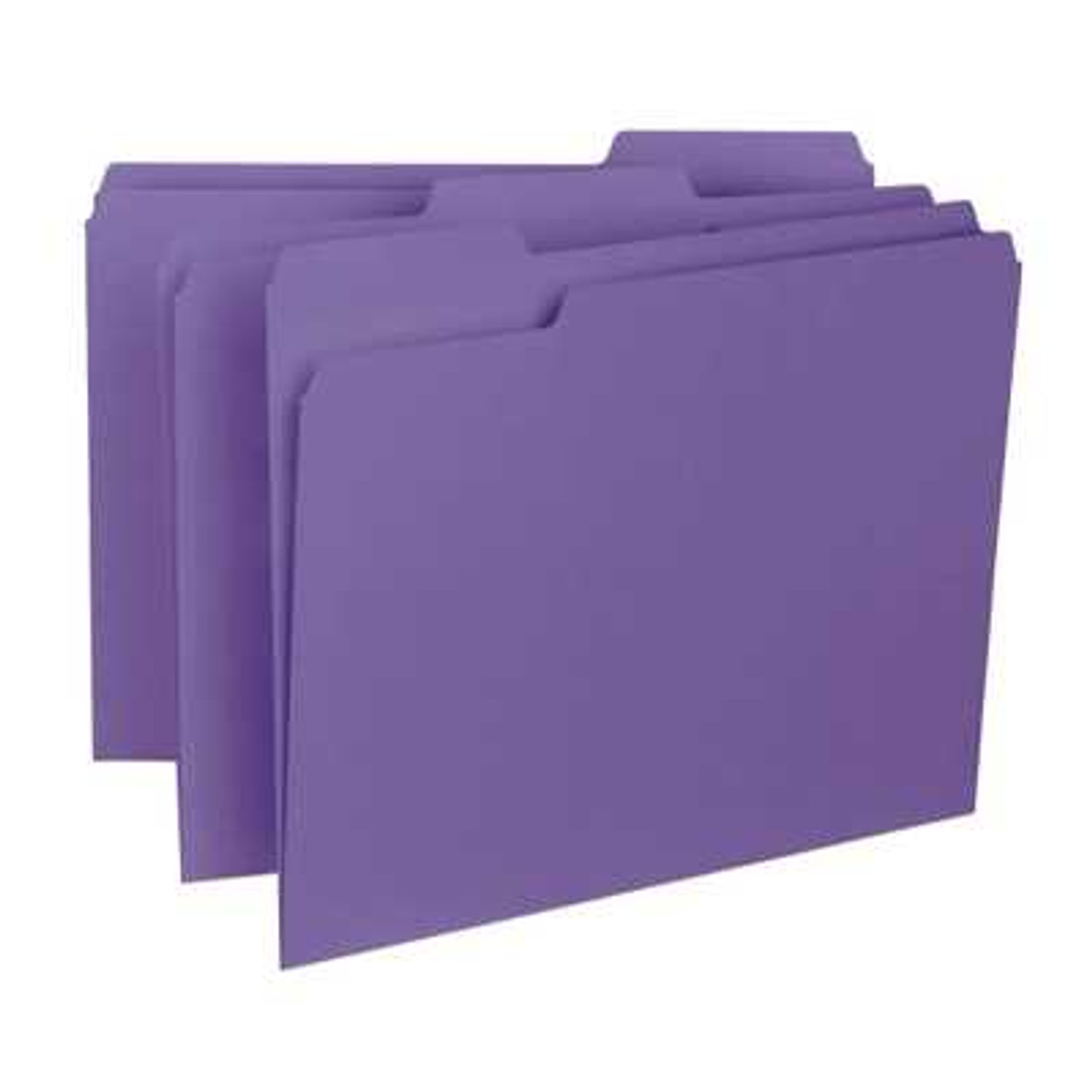 Smead Interior File Folders, 1/3-Cut Tab, Letter Size, Purple, 100/Box