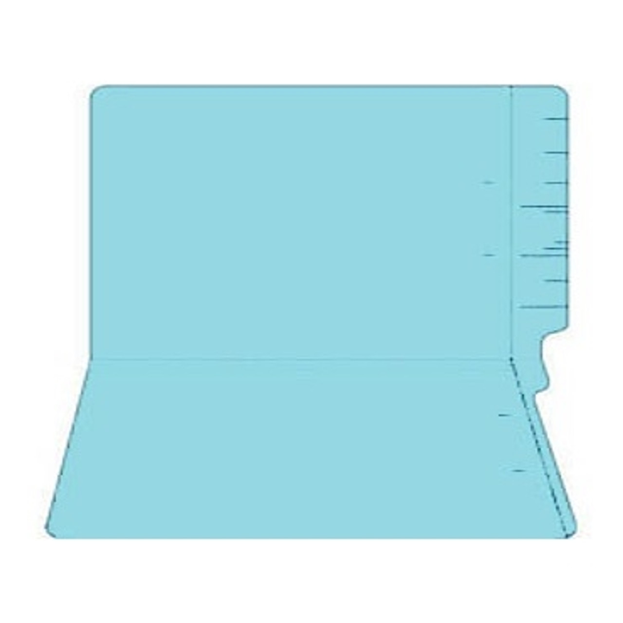 Colored Folders, End Tab, Legal Size, 3/4" Exp, No Fasteners, 11pt Lt. Blue, 100/Box