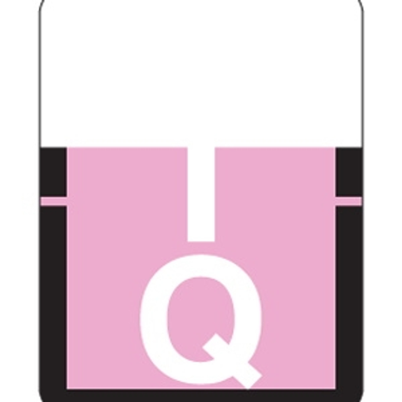 Tab Products Alpha Labels, 1307-Series, 1 H x 3/4 W, Letter Q, Pink, 500/Roll (A1307-Q-T3)