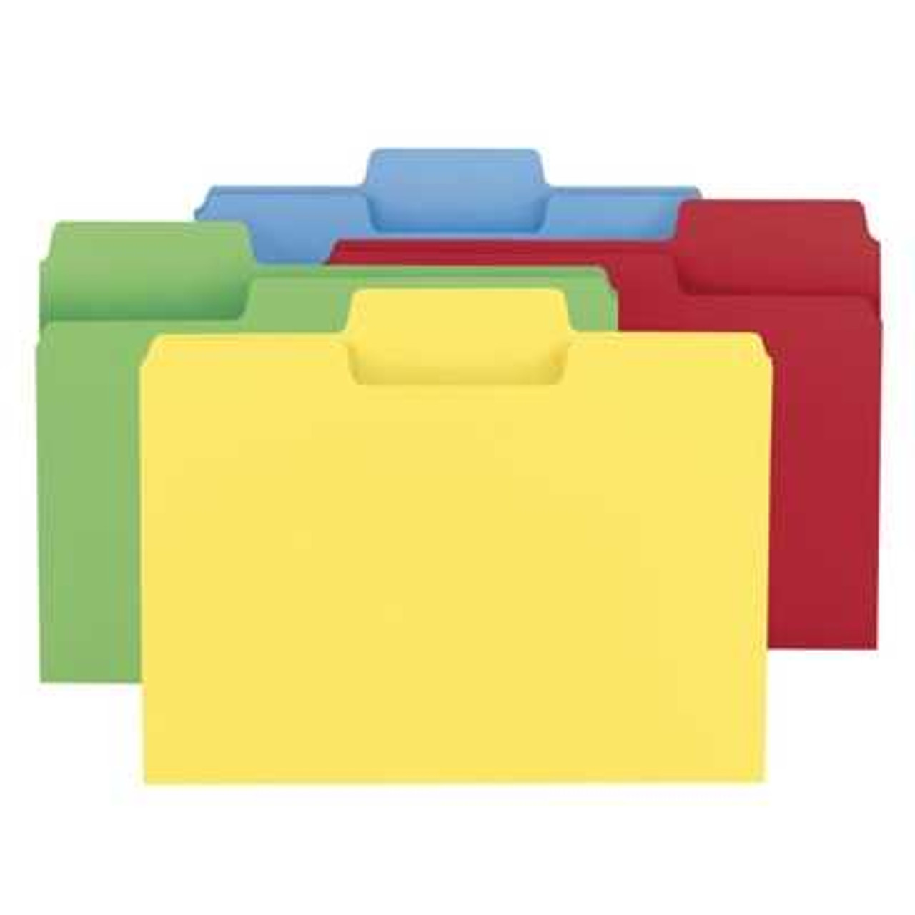 Smead SuperTab File Folders, 1/3-Cut Tab, Letter Size, 14 Point, Assorted Colors, 50/Box