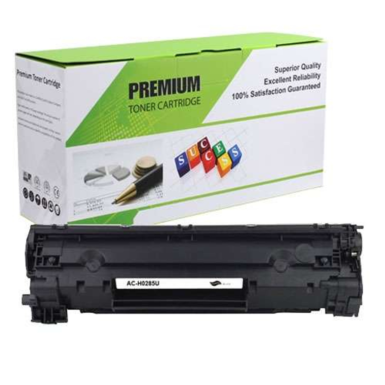 Black Compatible Toner, 1.6K Yield, CE285A (Universal with Canon 125)