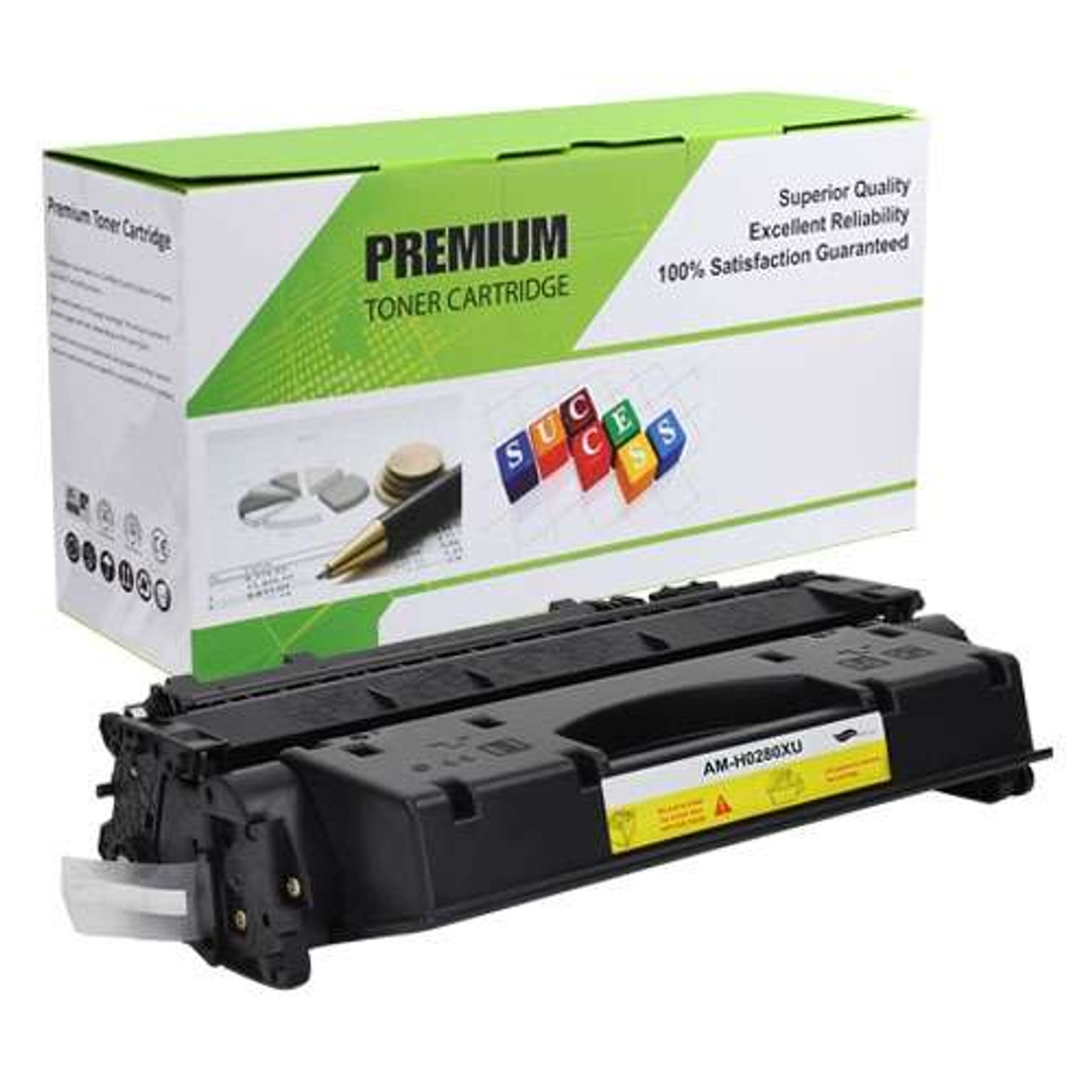 Black Compatible Toner, 6.9K Yield, CF280X (Universal with CE505X/Cartridge 119II)