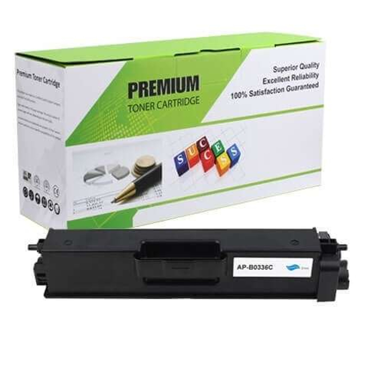 Cyan Compatible Toner, 3.5K Yield, OEM TN-336C