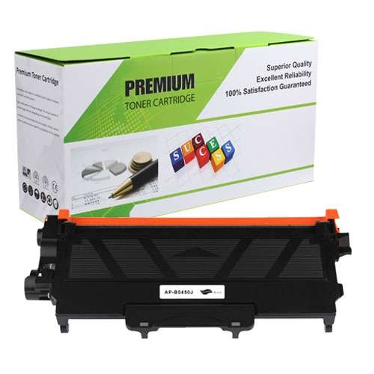 Premium Compatible Brother TN-450 Black Toner Cartridge, High Yield 5,200 Pages, Reliable Performance, Replacement for Brother Printers