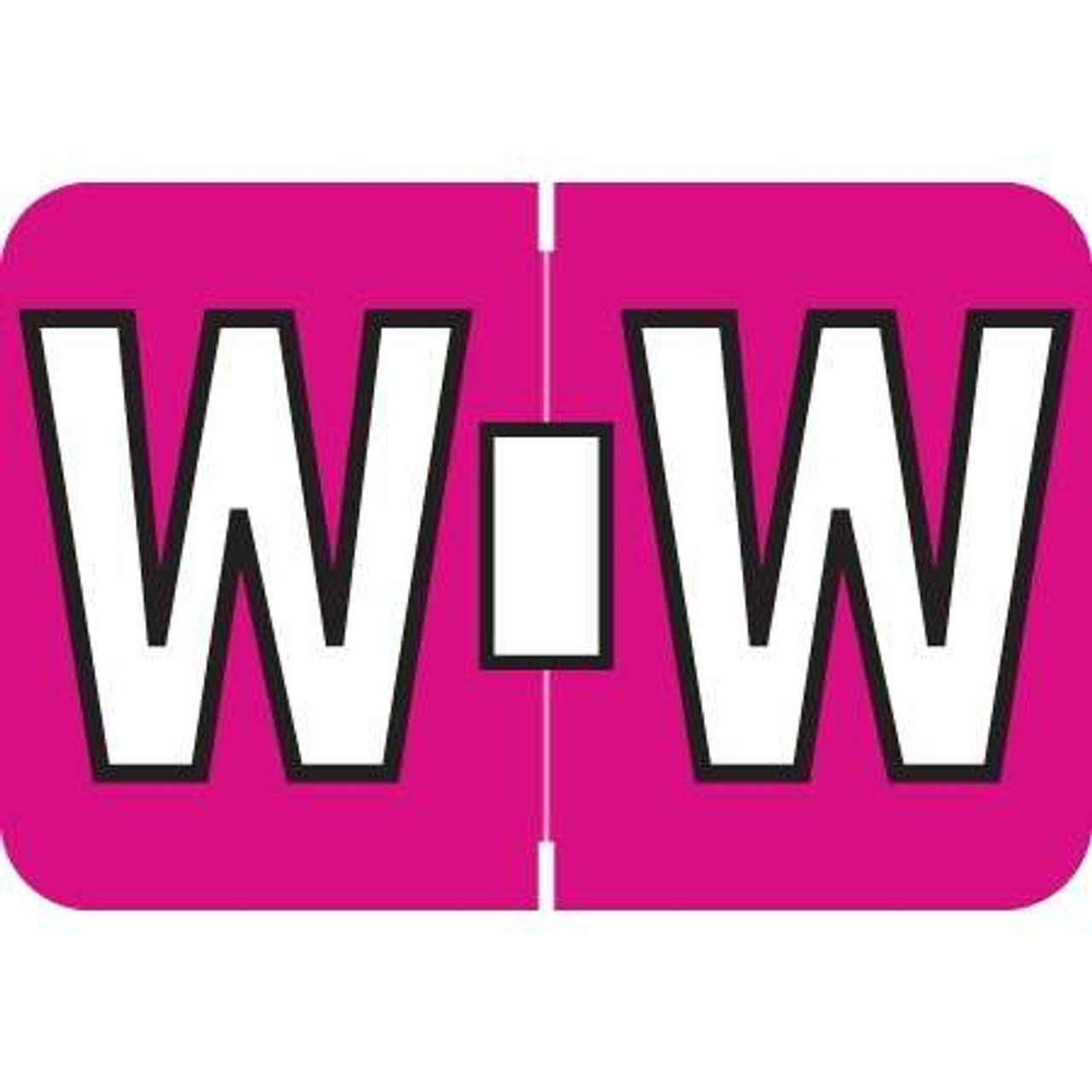 Amerifile ARAM-Series Label, Letter W