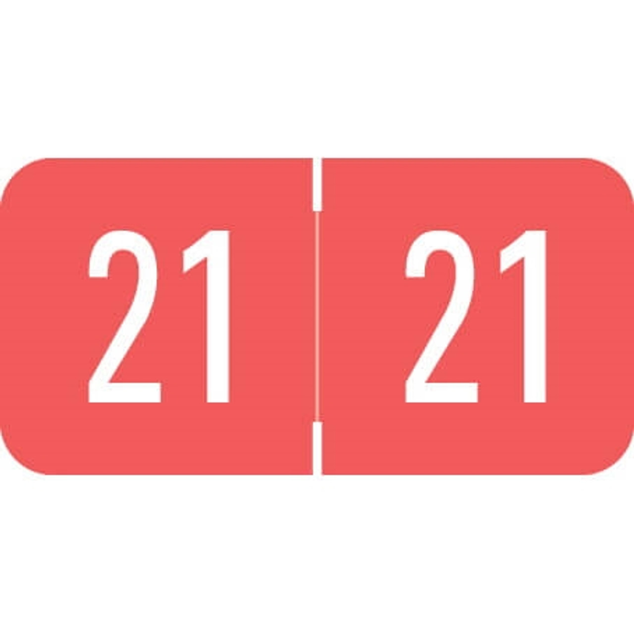 Digi-Color Year Labels, 2021, 3/4 x 1-1/2, Dark Pink, 500/Roll (DGYM-21)