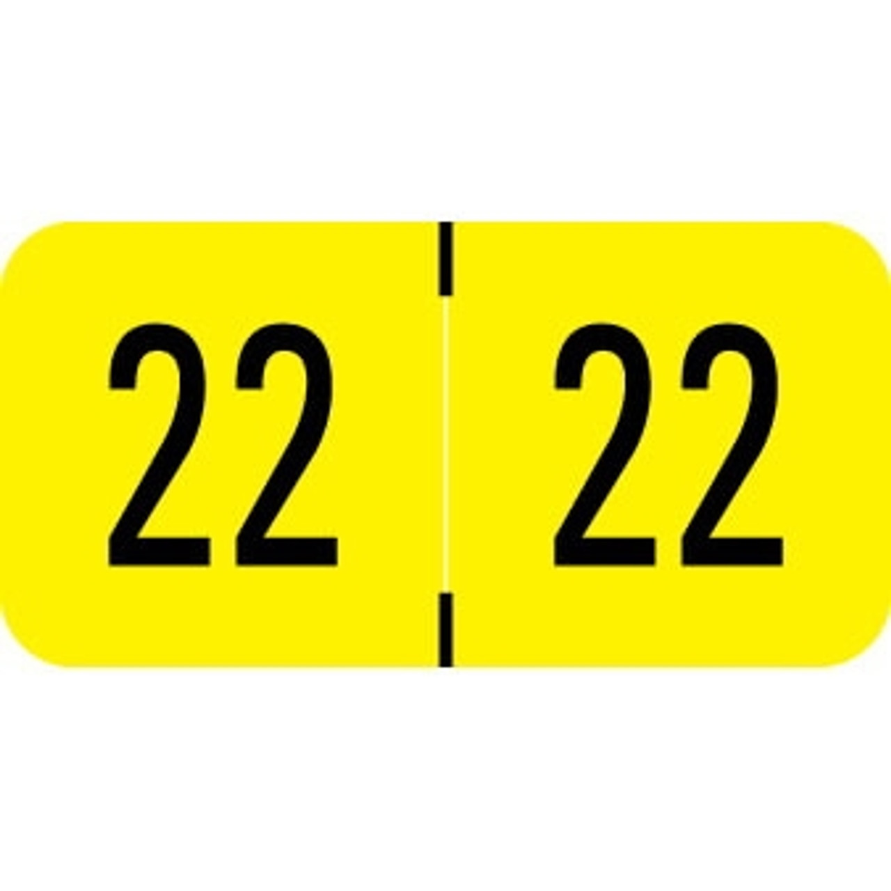 Digi-Color Year Labels, 2022, 1 1/2 x 3/4, Yellow, 500/Roll (DGYM-22)