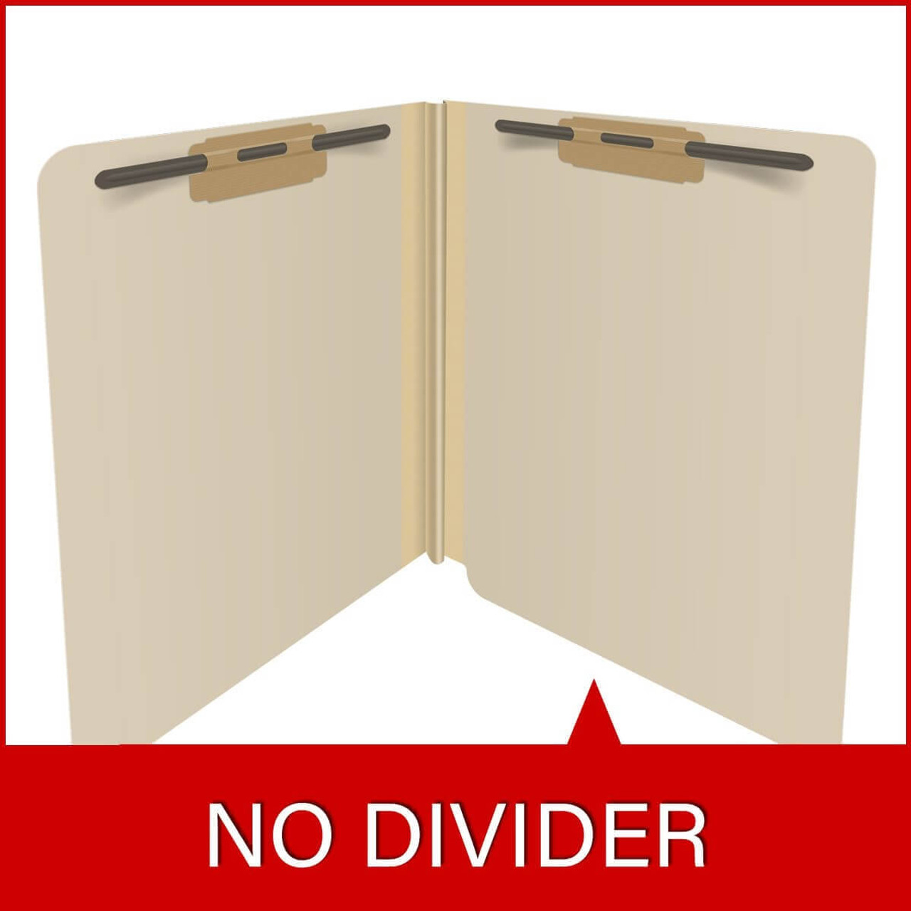 End Tab Expanding File Folders, Letter Size, 18pt, 2-Ply End Tab, Two Fasteners, 2" Expansion, Manila, 25/Box