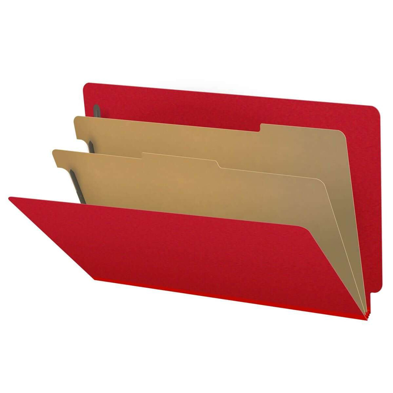 Deep Red Letter Size End Tab Pressboard Classification Folder (DV-S52-26-3DRED)