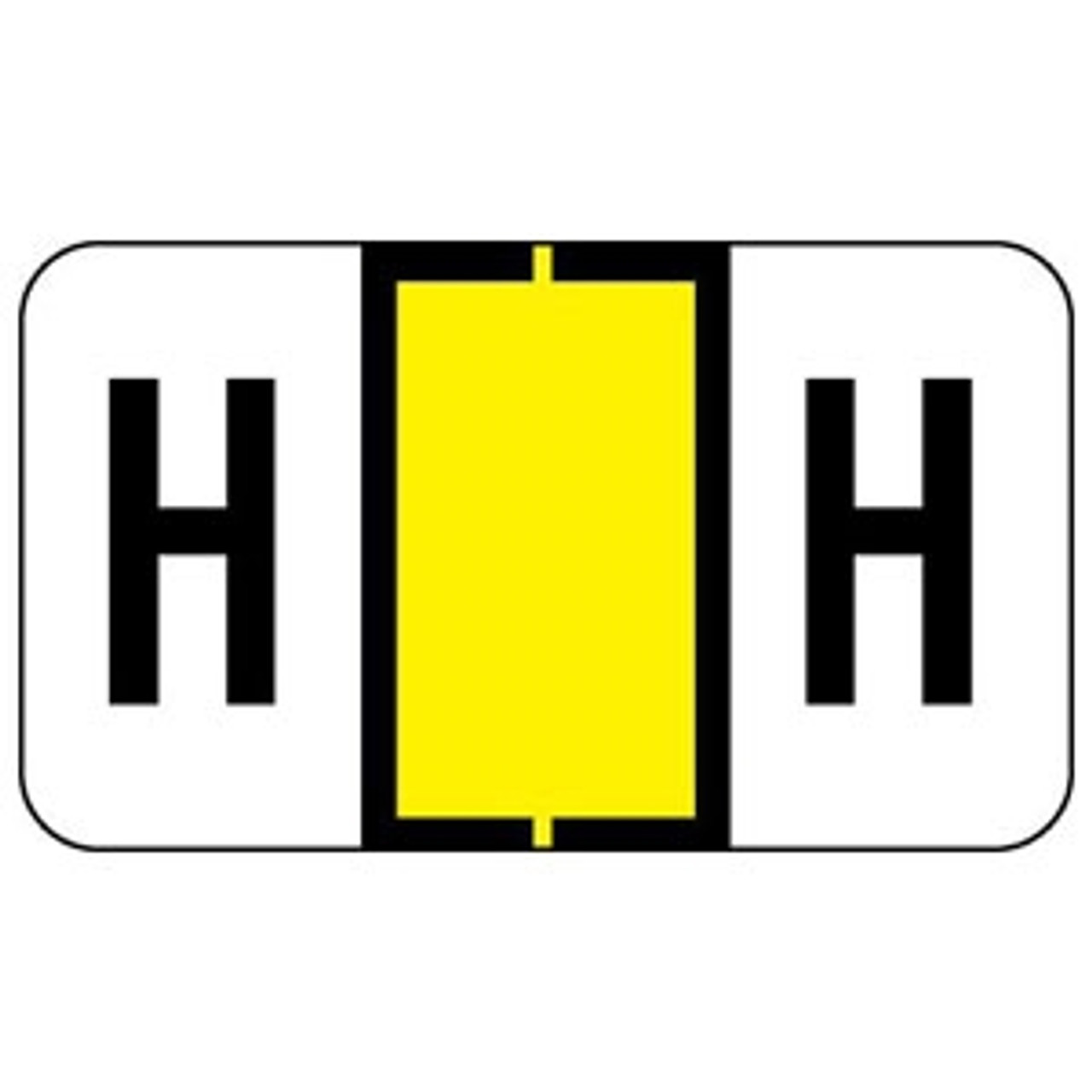 Jeter Alpha Labels 0200 Series Letter H Yellow JAAM-H