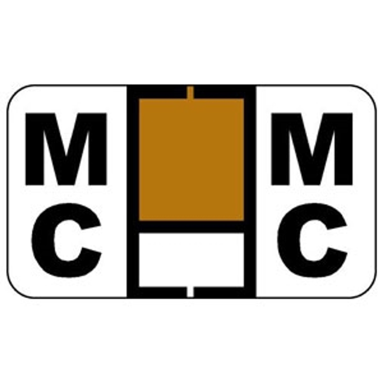 Jeter Alpha Labels 0200 Series Letter Mc Brown (JAAM-MC)