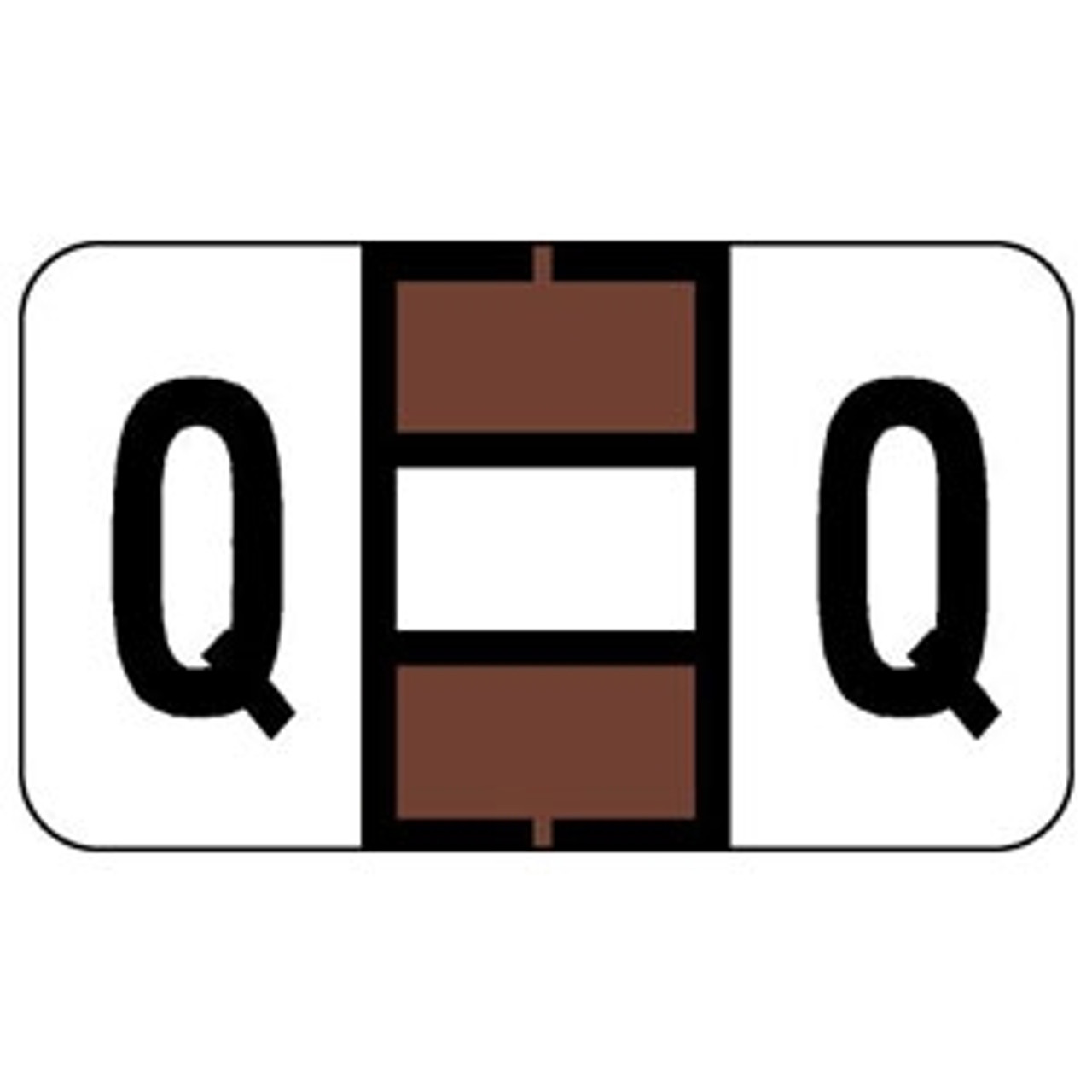 Jeter Alpha Labels 0200 Series Letter Q Dark Brown (JAAM-Q)