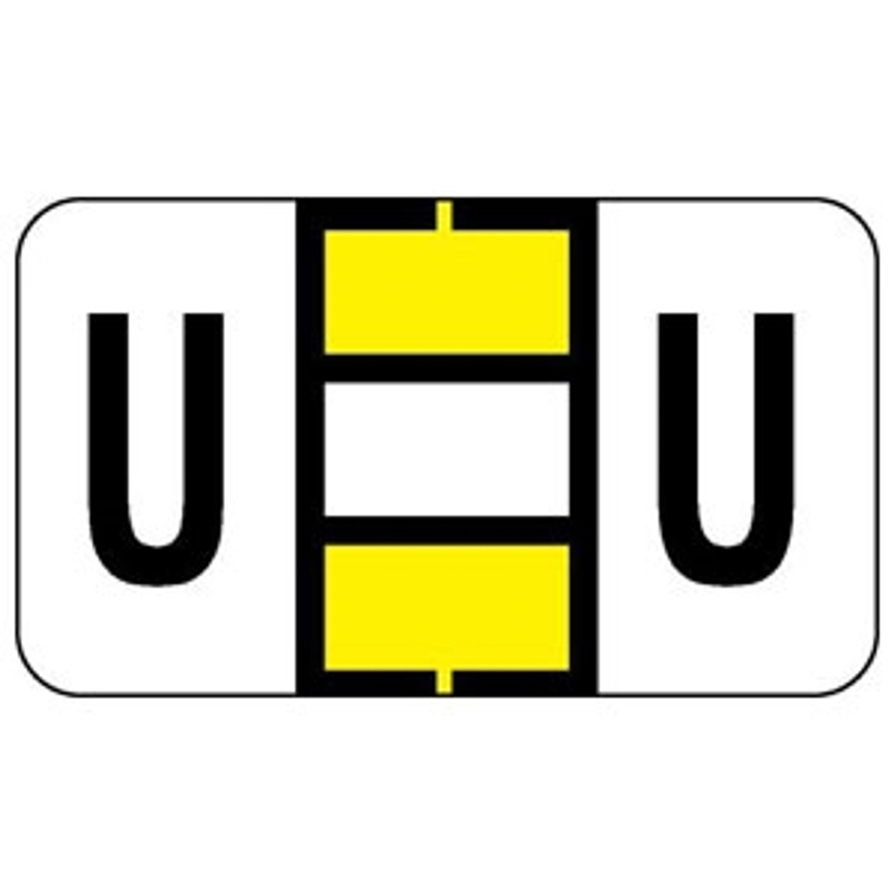 Jeter Alpha Labels 0200 Series Letter U Yellow (JAAM-U)