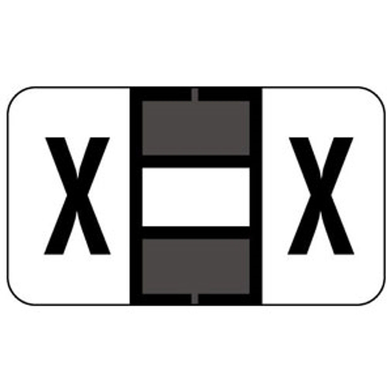 Jeter Alpha Labels 0200 Series Letter X Gray (JAAM-X)