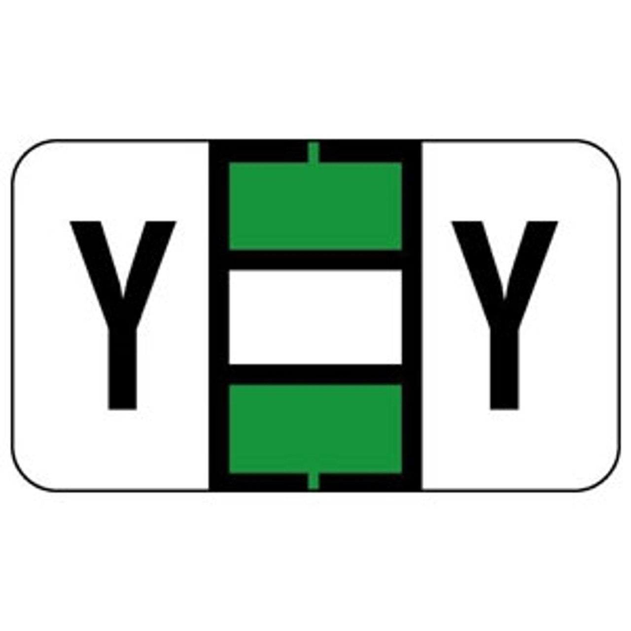 Jeter Alpha Labels 0200 Series Letter Y Green (JAAM-Y)