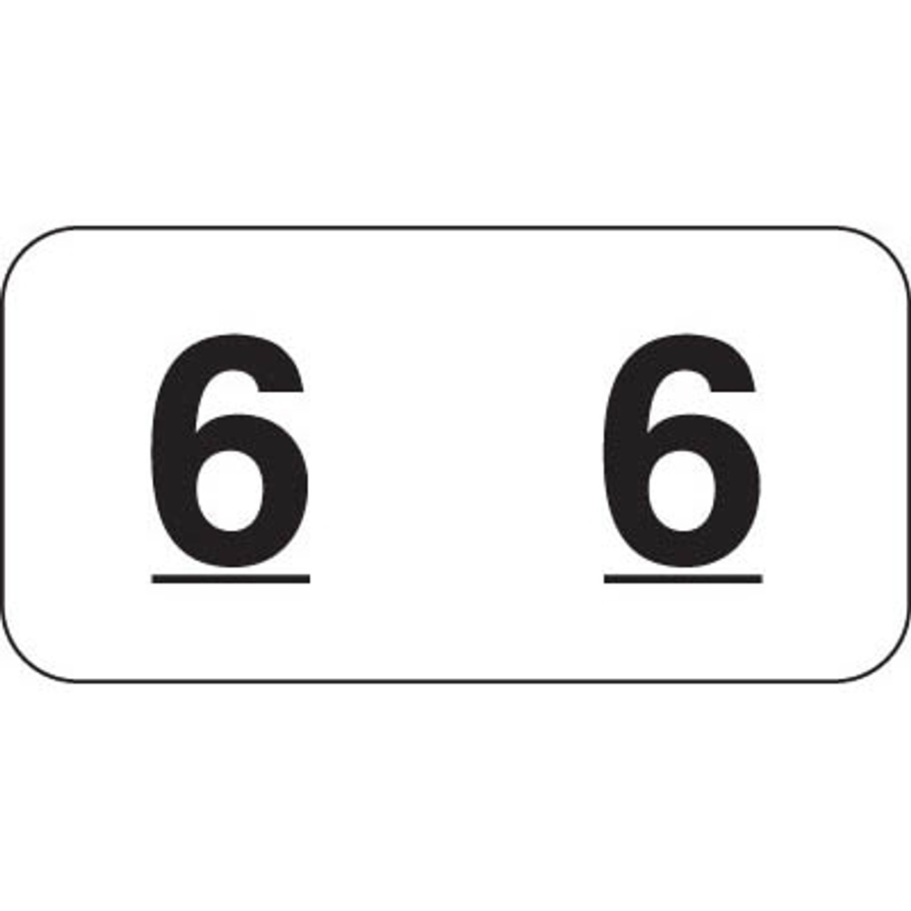 Jeter 4500 Series Label Number 6 500/Roll