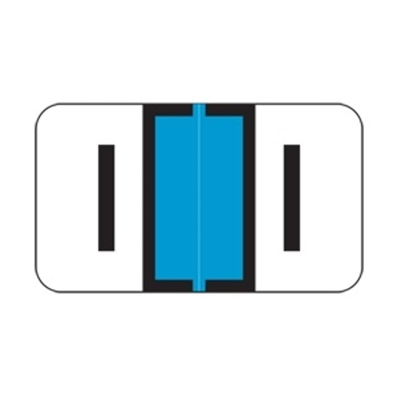 Jeter Alpha Labels, 2800-Series, 15/16 H x 1 5/8 W, Letter I, Lt Blue, 500/Roll, JEAM-I