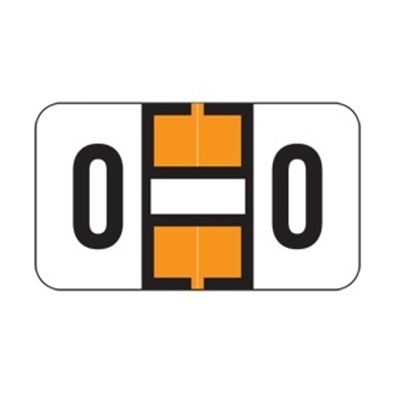 Jeter Alpha Labels, 2800-Series, 15/16 H x 1 5/8 W, Letter O, Orange, 500/Roll, JEAM-O