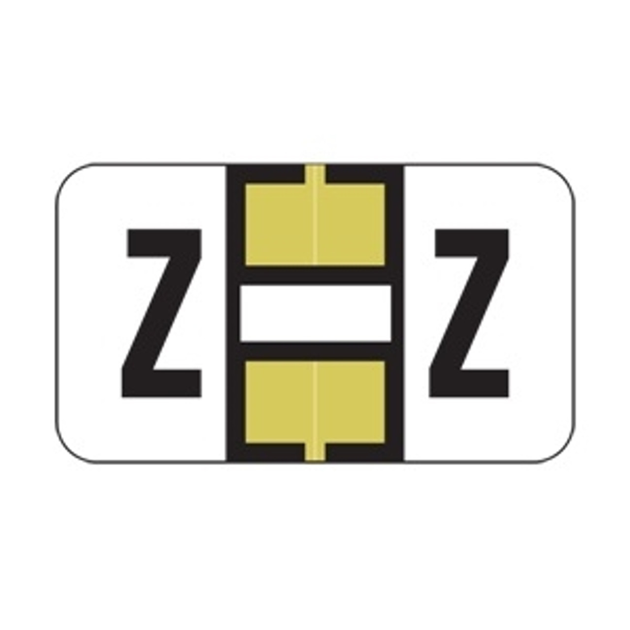 Jeter Alpha Labels, 2800-Series, 15/16 H x 1 5/8 W, Letter Z, Gold, 500/Roll, JEAM-Z