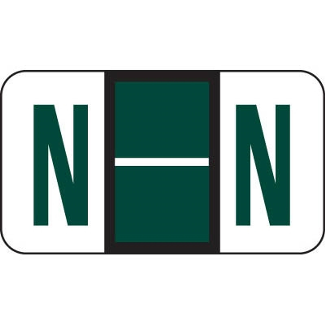 Jeter Alpha Labels Letter N Dark Green JRAM-N