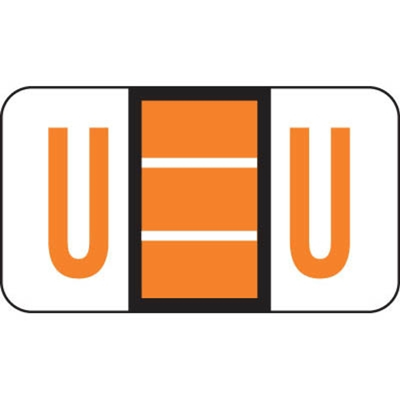 Jeter Alpha Labels Letter U Light Orange JRAM-U