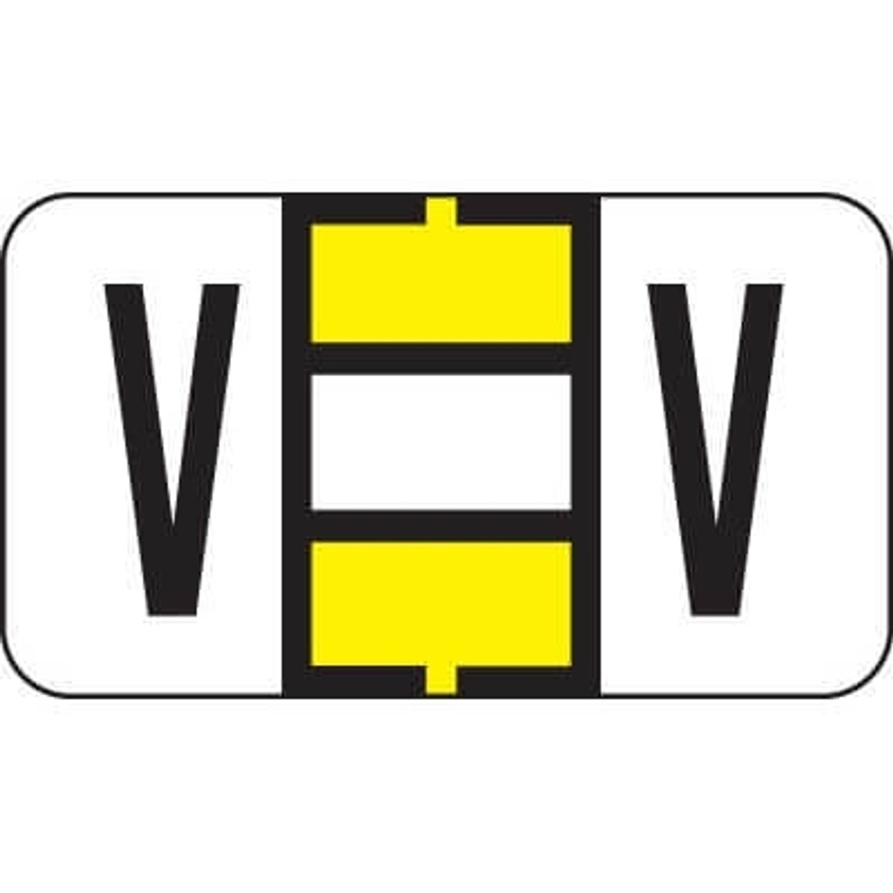 Jeter 7200 Series Labels Letter V 500/Roll