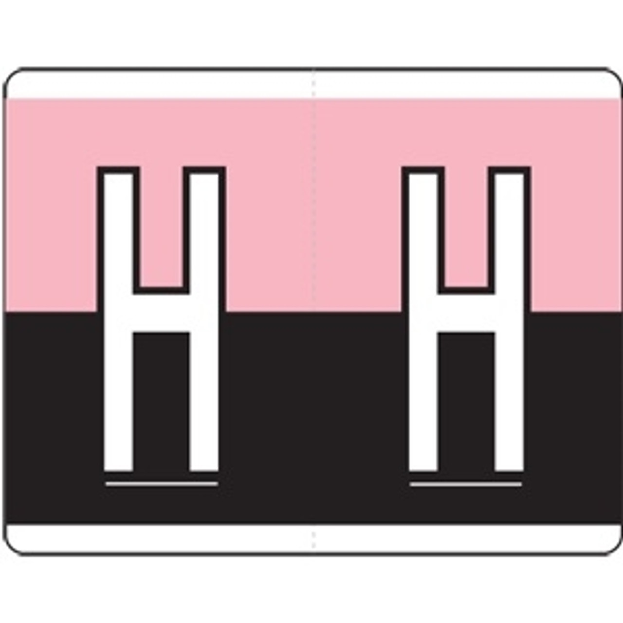 Kardex Alpha Label Letter H (500/Roll)