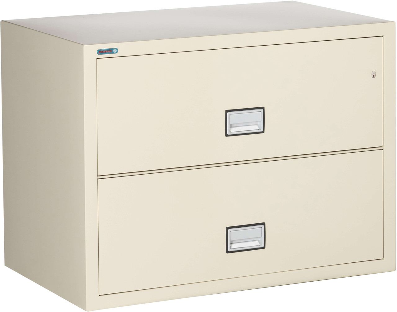 Putty Phoenix 2-Drawer Lateral File Cabinet, 38 inches wide, 1-hour fireproof protection
