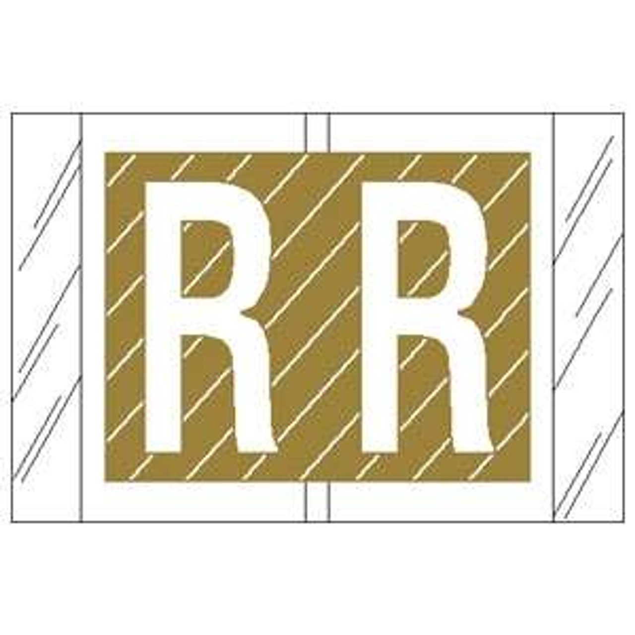 Col R Tab 12000 Label Letter R 500/Roll